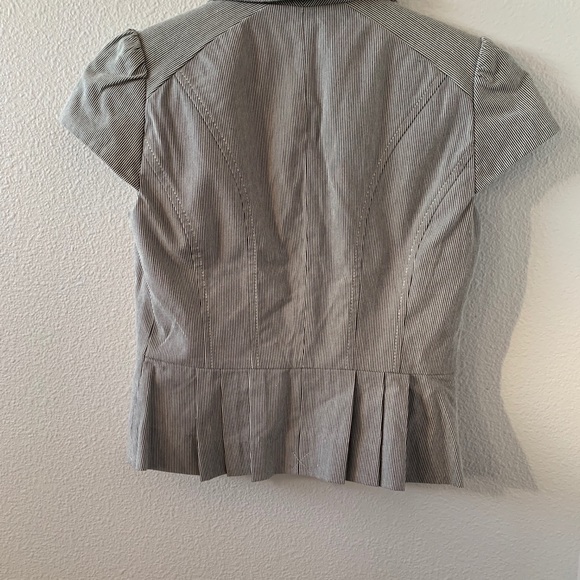 LOFT Short Sleeve Stripe Jacket -Size  0P - Picture 6 of 13